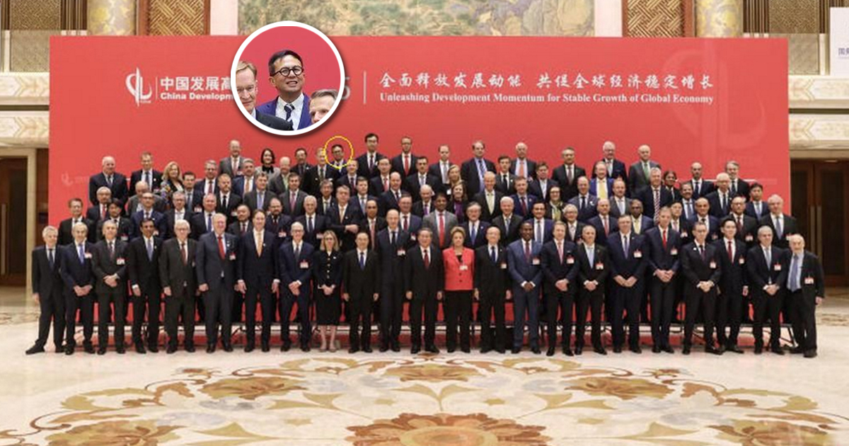 售巴拿马港口风暴下出席论坛  李泽楷与李强大合照